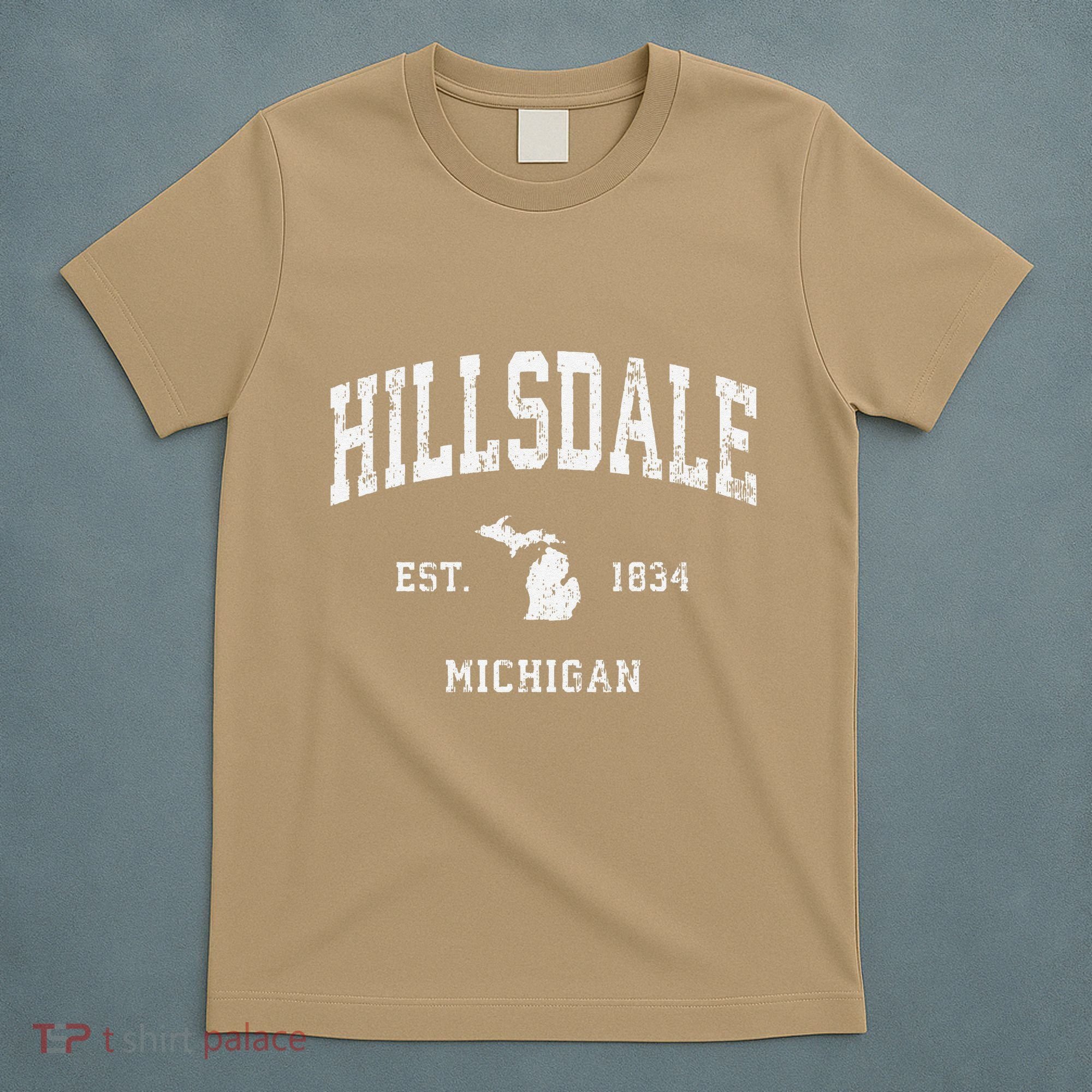 Hillsdale Michigan Mi Vintage Athletic Sports T-Shirt
