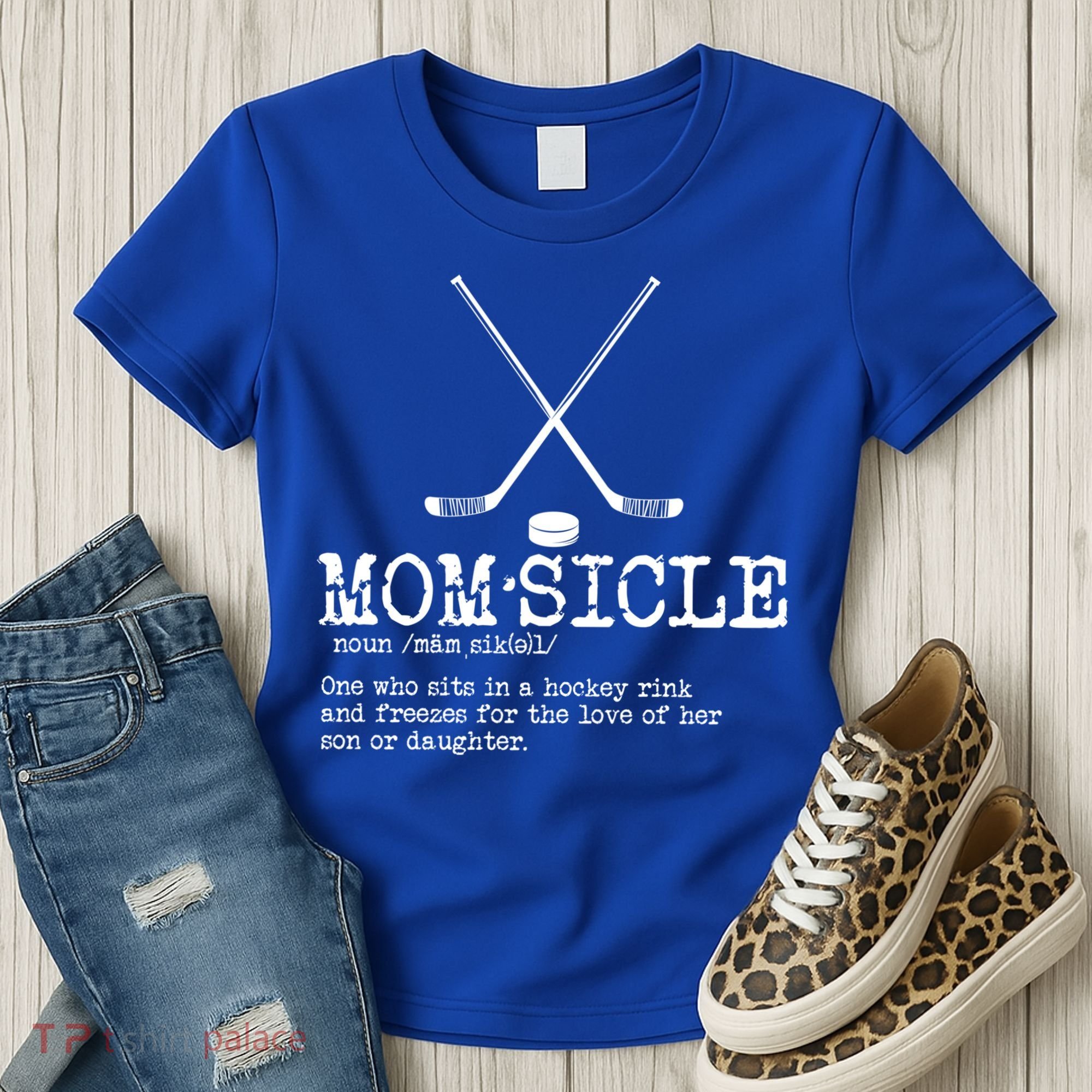 Hockey Mom Momsicle Definition Mothers Day Gift Women's T-Shirt