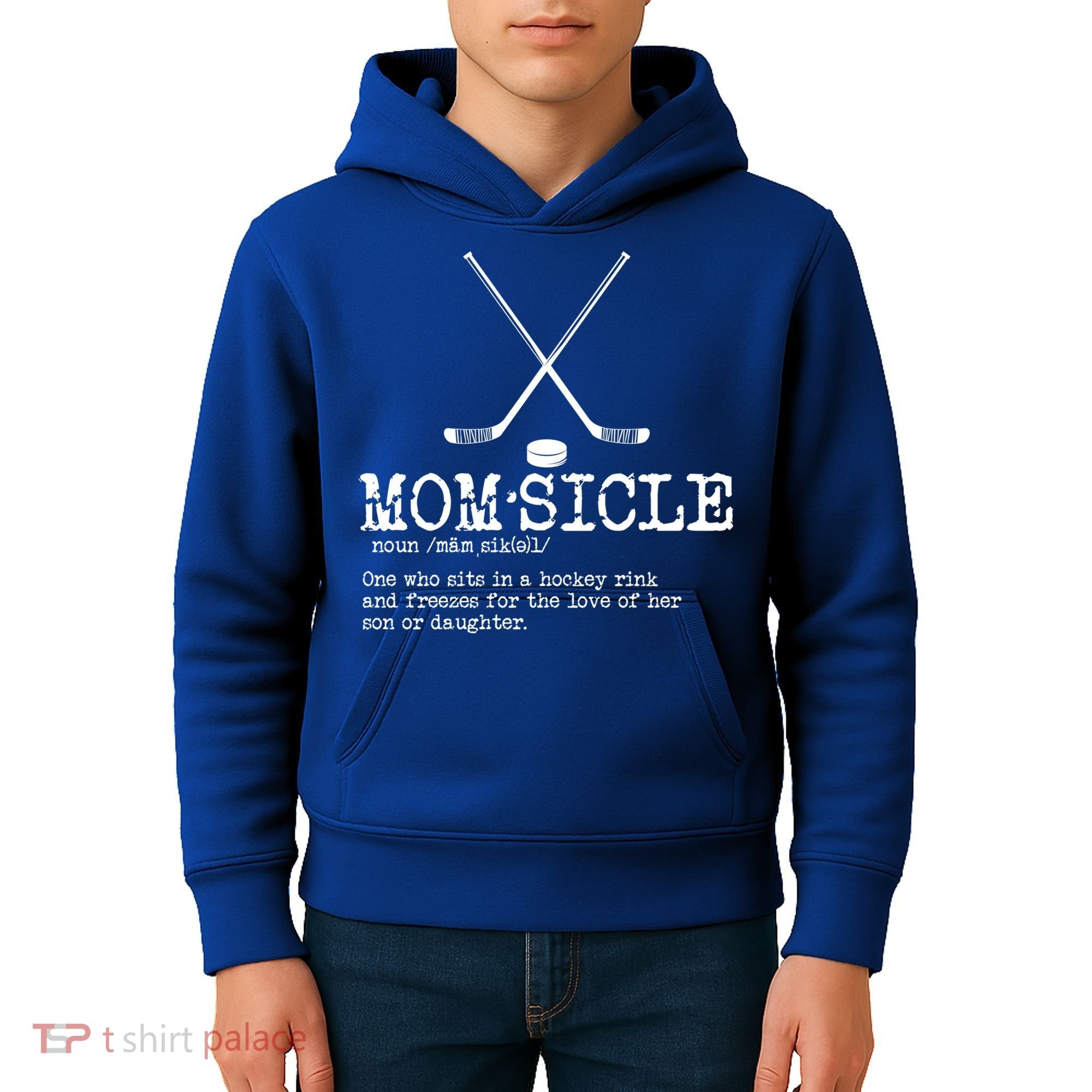 Hockey Mom Momsicle Definition Mothers Day Gift Kids Hoodie