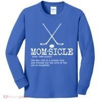 Hockey Mom Momsicle Definition Mothers Day Gift Kids Long Sleeve Shirt thumb 0