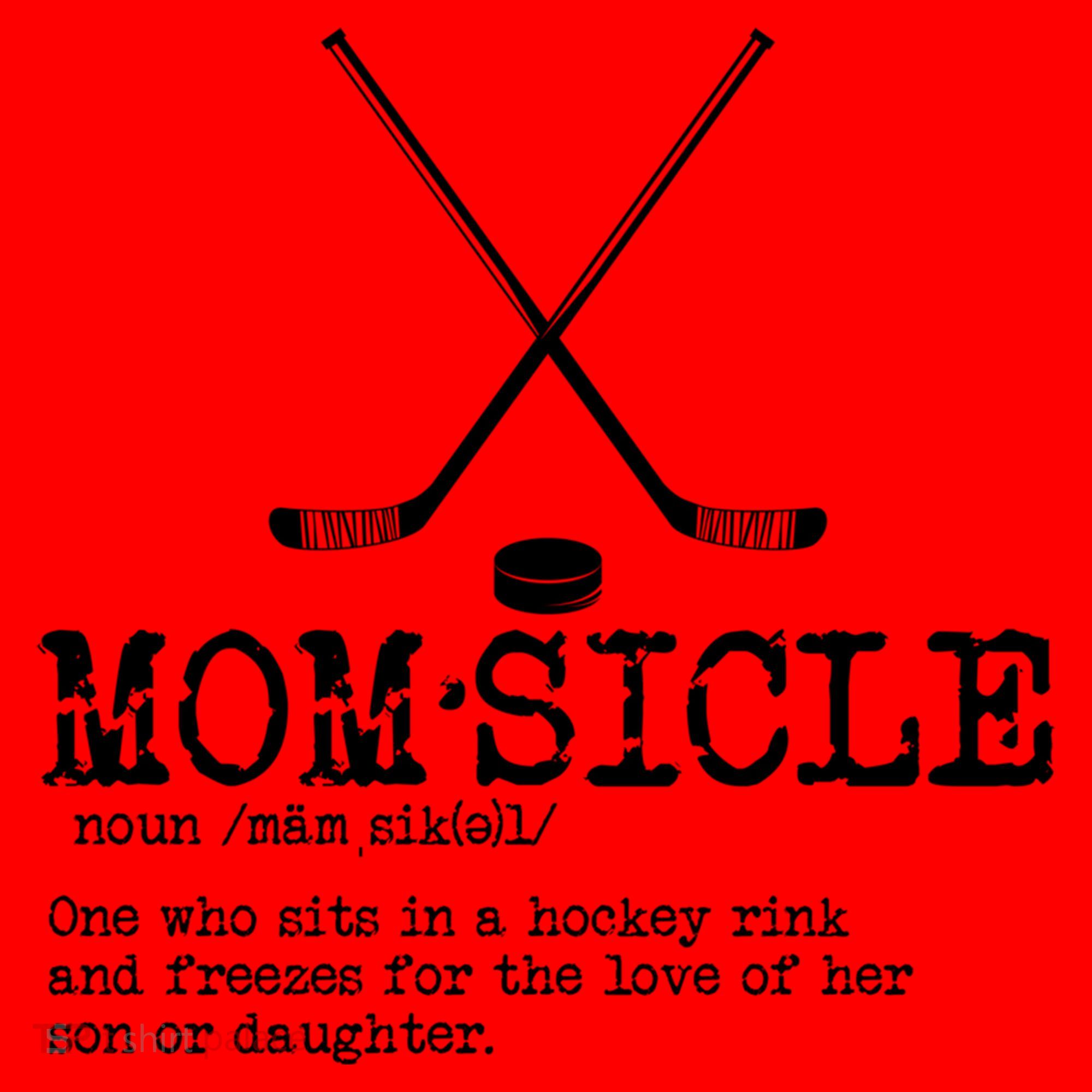 Hockey Mom Momsicle Definition Mothers Day Gift Santa Hat