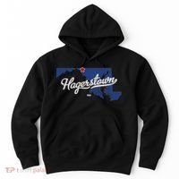 Hagerstown Maryland MD Map Hoodie thumb 0