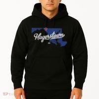 Hagerstown Maryland MD Map Hoodie thumb 2