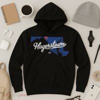 Hagerstown Maryland MD Map Hoodie thumb 3
