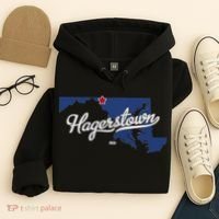 Hagerstown Maryland MD Map Hoodie thumb 4