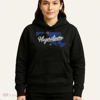 Hagerstown Maryland MD Map Hoodie thumb 5