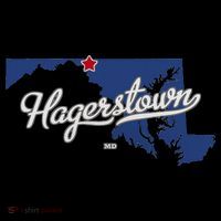 Hagerstown Maryland MD Map Hoodie thumb 7