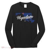 Hagerstown Maryland MD Map Long Sleeve Shirt thumb 0