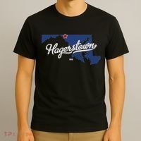 Hagerstown Maryland MD Map T-Shirt thumb 3