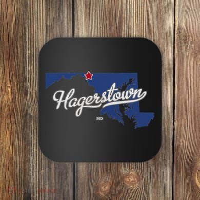 Hagerstown Maryland MD Map Coaster