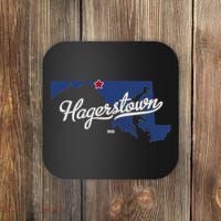 Hagerstown Maryland MD Map Coaster thumb 0