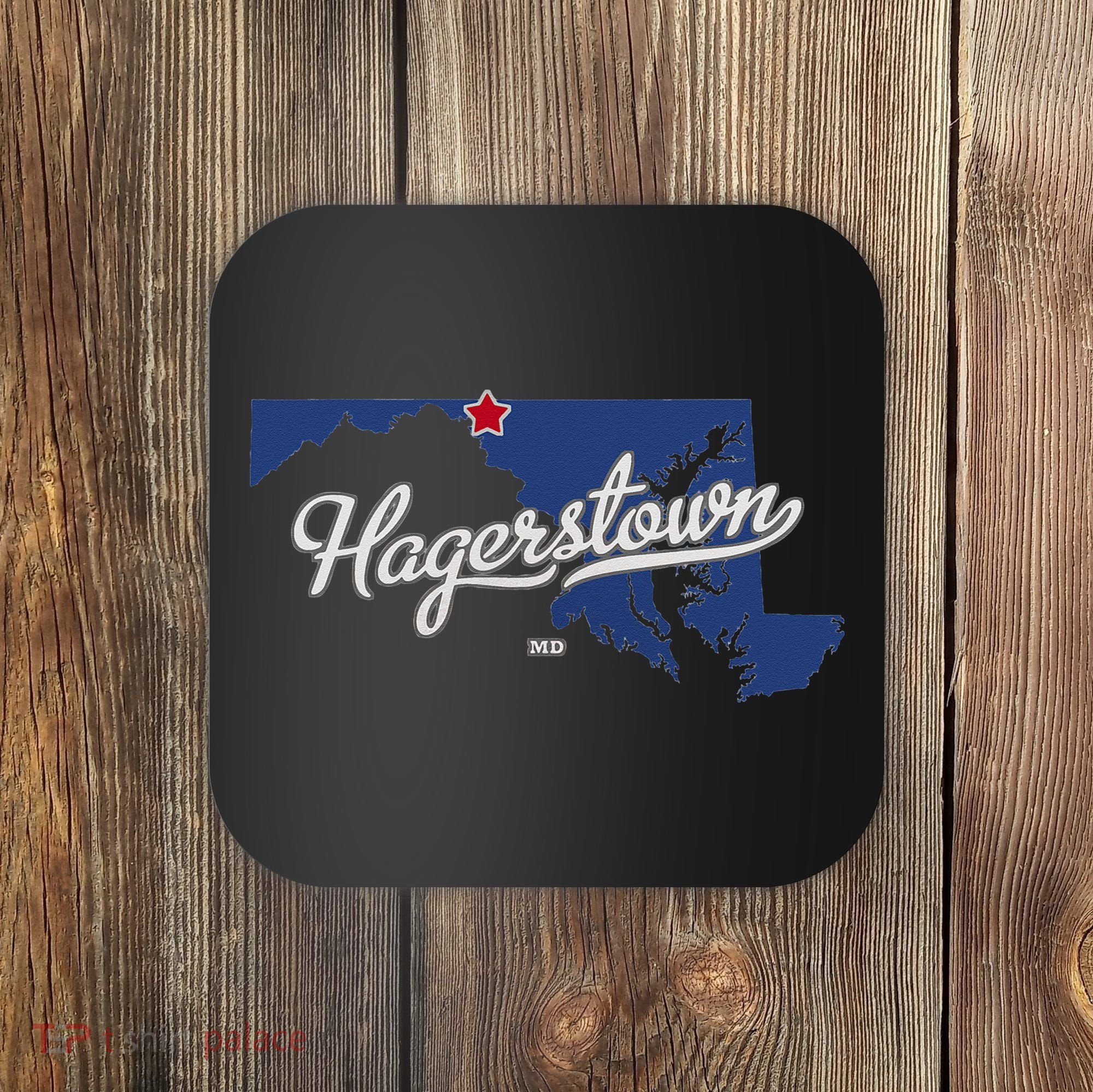 Hagerstown Maryland MD Map Coaster