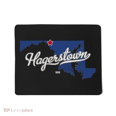 Hagerstown Maryland MD Map Mousepad