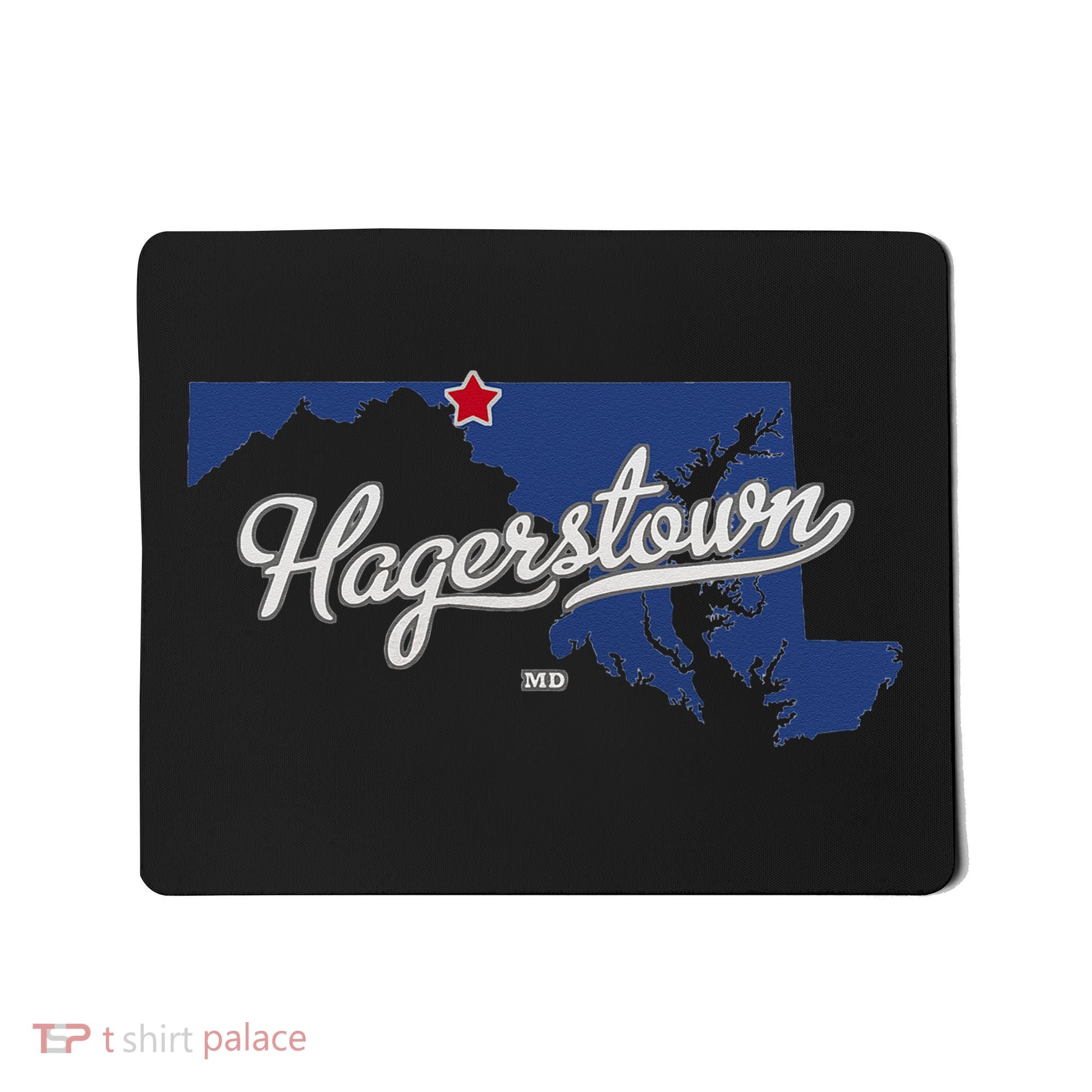 Hagerstown Maryland MD Map Mousepad