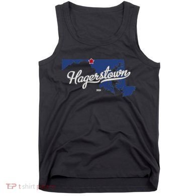 Hagerstown Maryland MD Map Tank Top