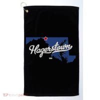 Hagerstown Maryland MD Map Golf Towel thumb 0