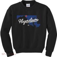 Hagerstown Maryland MD Map Kids Sweatshirt thumb 0