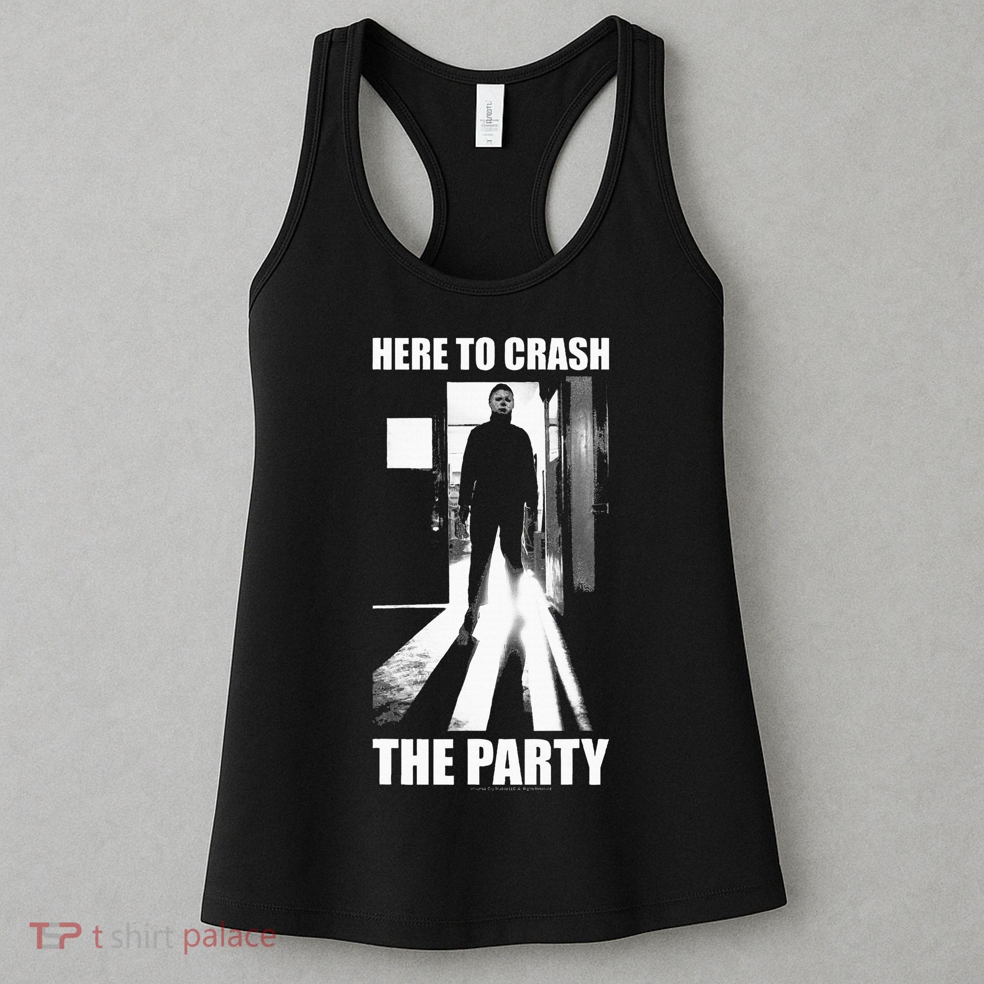 Halloween M.I.C.H.A.E.L Myers Here To Crash The Party Women's Tank Top