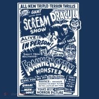 Horror Movie Monsters Mummy Wolfman Dracula Frankenstein Long Sleeve Shirt thumb 2