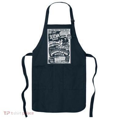 Horror Movie Monsters Mummy Wolfman Dracula Frankenstein Apron