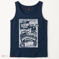 Horror Movie Monsters Mummy Wolfman Dracula Frankenstein Tank Top thumb 2