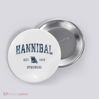 Hannibal Missouri Mo Vintage Sports Design Button