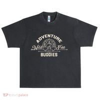 Hiking Mountains Meme Quote Adventure Buddies Urban Oversized Heavyweight T-Shirt thumb 0