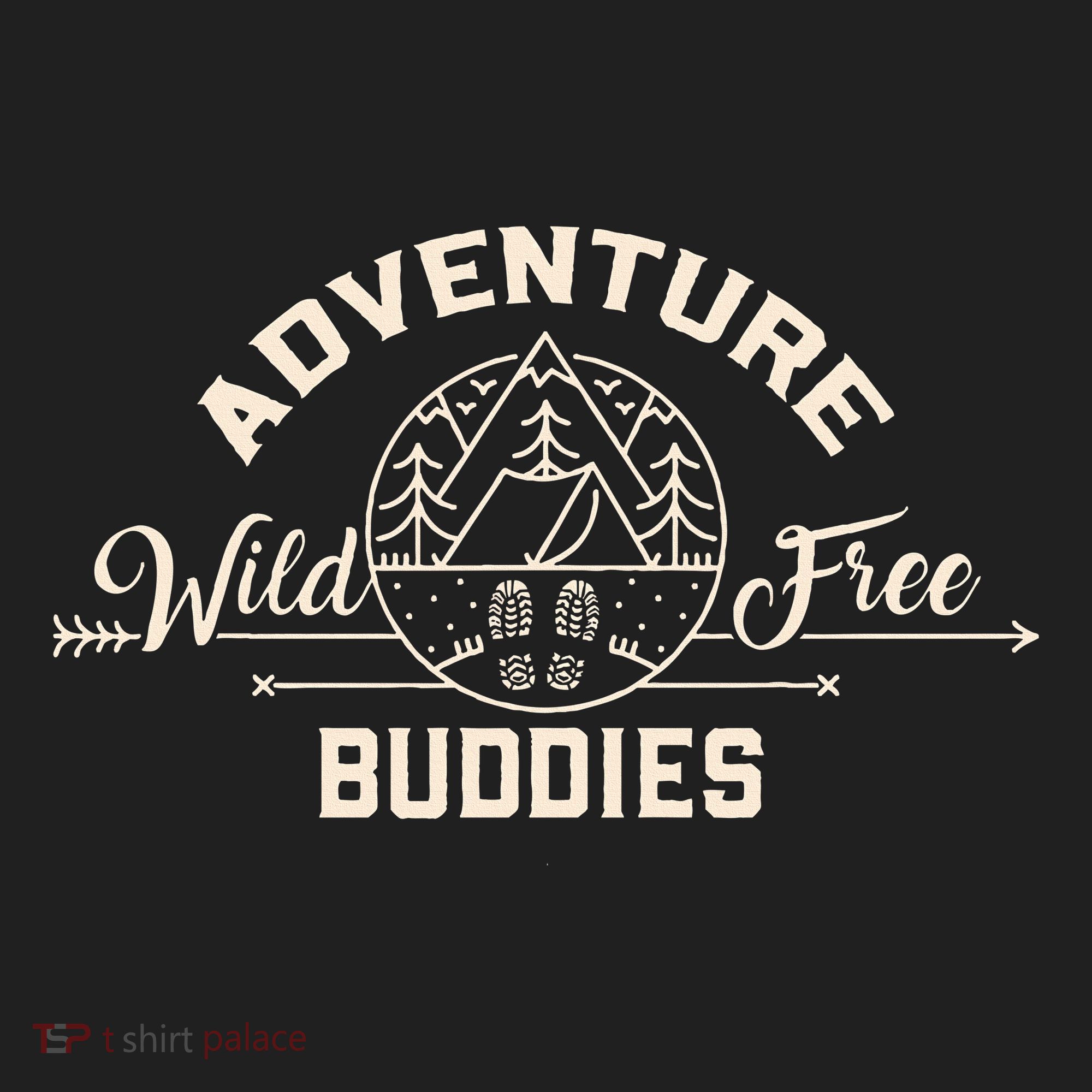 Hiking Mountains Meme Quote Adventure Buddies Urban Oversized Heavyweight T-Shirt