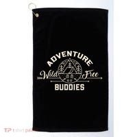 Hiking Mountains Meme Quote Adventure Buddies Golf Towel thumb 0