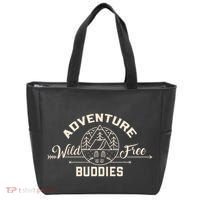 Hiking Mountains Meme Quote Adventure Buddies Tote Bag thumb 0
