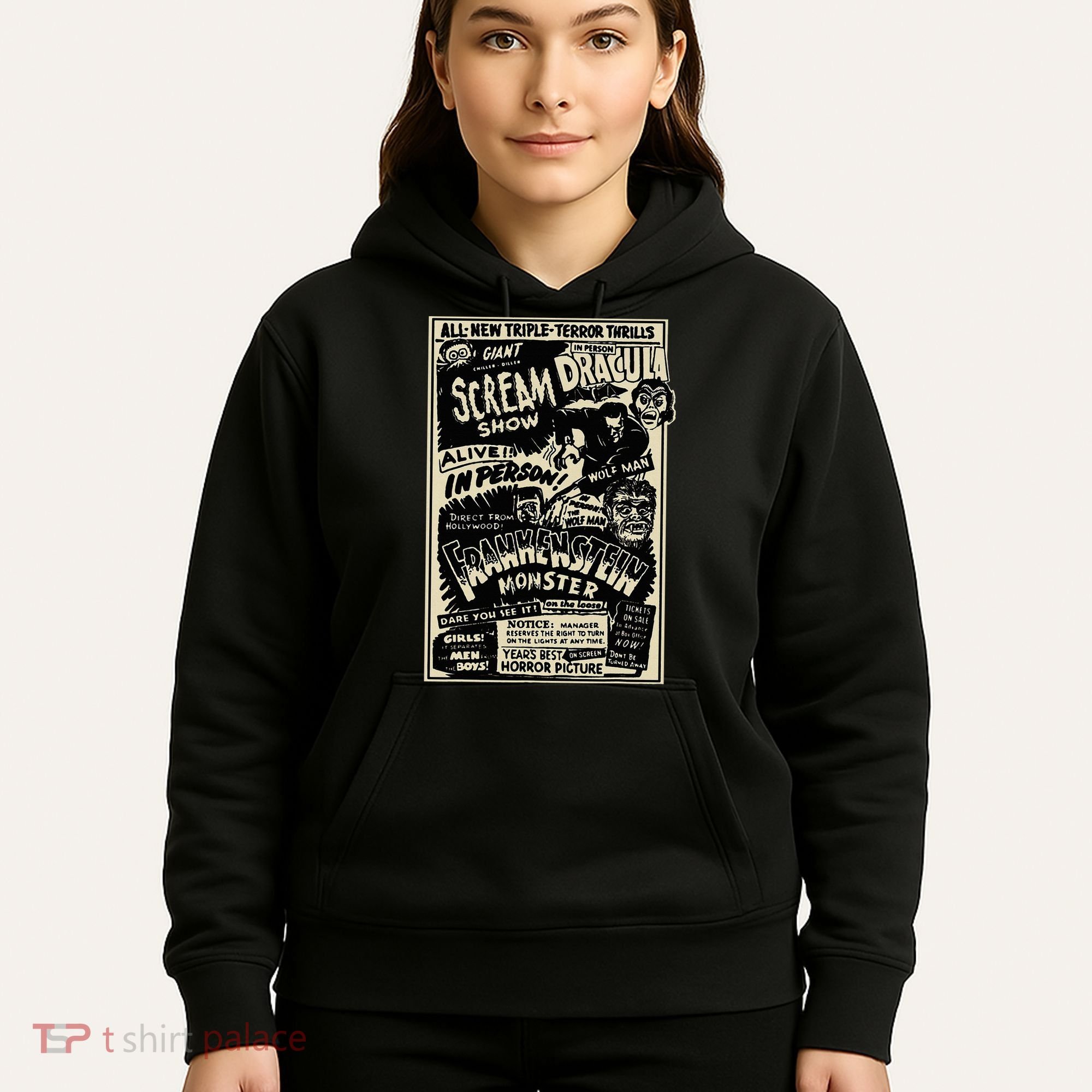 Horror Movie Monster Mummy Dracula Werewolf Frankenstein Hoodie