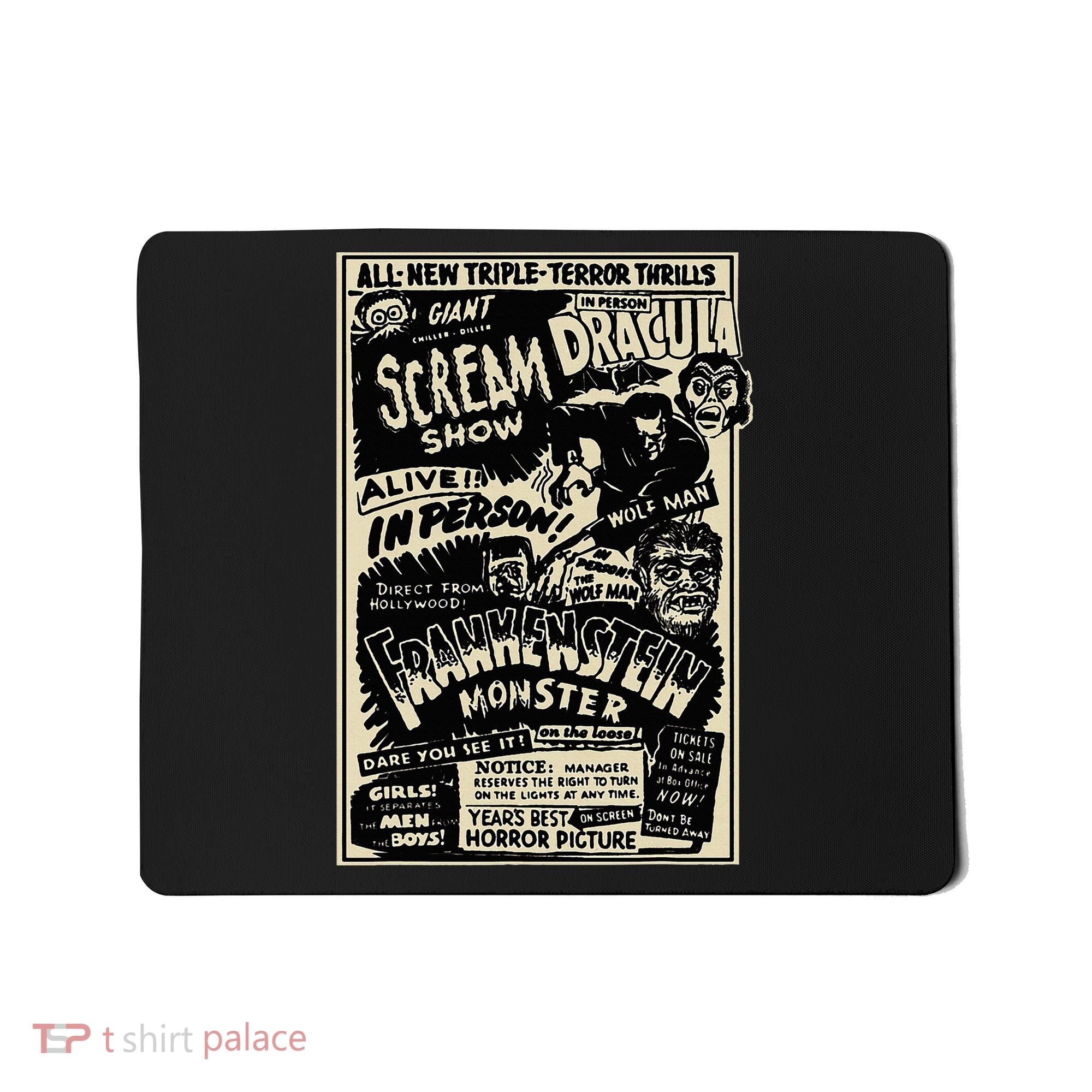 Horror Movie Monster Mummy Dracula Werewolf Frankenstein Mousepad
