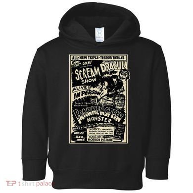 Horror Movie Monster Mummy Dracula Werewolf Frankenstein Toddler Hoodie