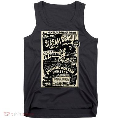 Horror Movie Monster Mummy Dracula Werewolf Frankenstein Tank Top