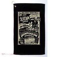 Horror Movie Monster Mummy Dracula Werewolf Frankenstein Golf Towel thumb 0