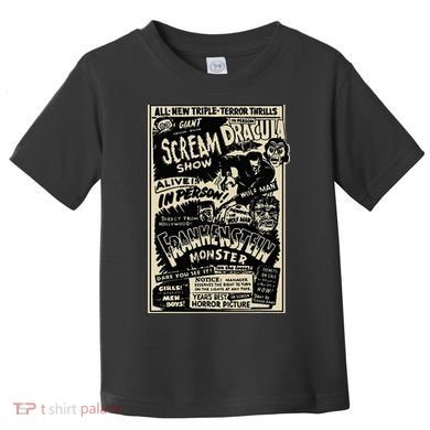 Horror Movie Monster Mummy Dracula Werewolf Frankenstein Toddler T-Shirt