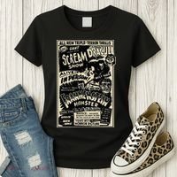 Horror Movie Monster Mummy Dracula Werewolf Frankenstein Women's T-Shirt thumb 3