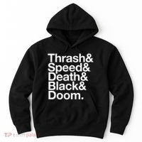 Heavy Metal Music Fan List Thrash Speed Doom Death Black Hoodie thumb 0