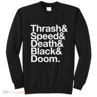 Heavy Metal Music Fan List Thrash Speed Doom Death Black Sweatshirt thumb 0