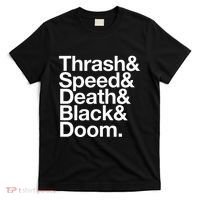 Heavy Metal Music Fan List Thrash Speed Doom Death Black T-Shirt thumb 0