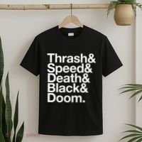 Heavy Metal Music Fan List Thrash Speed Doom Death Black T-Shirt thumb 2