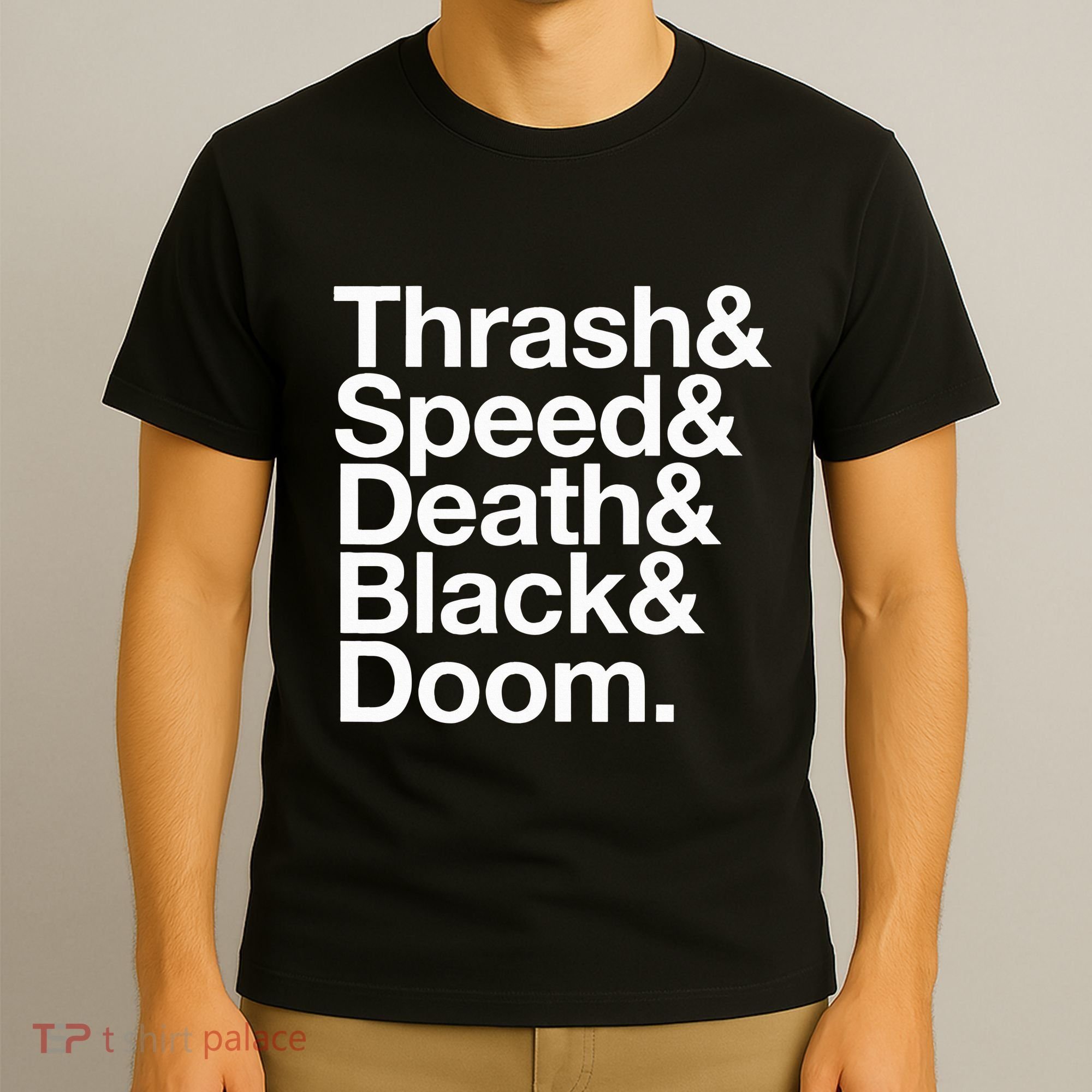 Heavy Metal Music Fan List Thrash Speed Doom Death Black T-Shirt