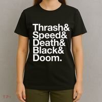 Heavy Metal Music Fan List Thrash Speed Doom Death Black T-Shirt thumb 4