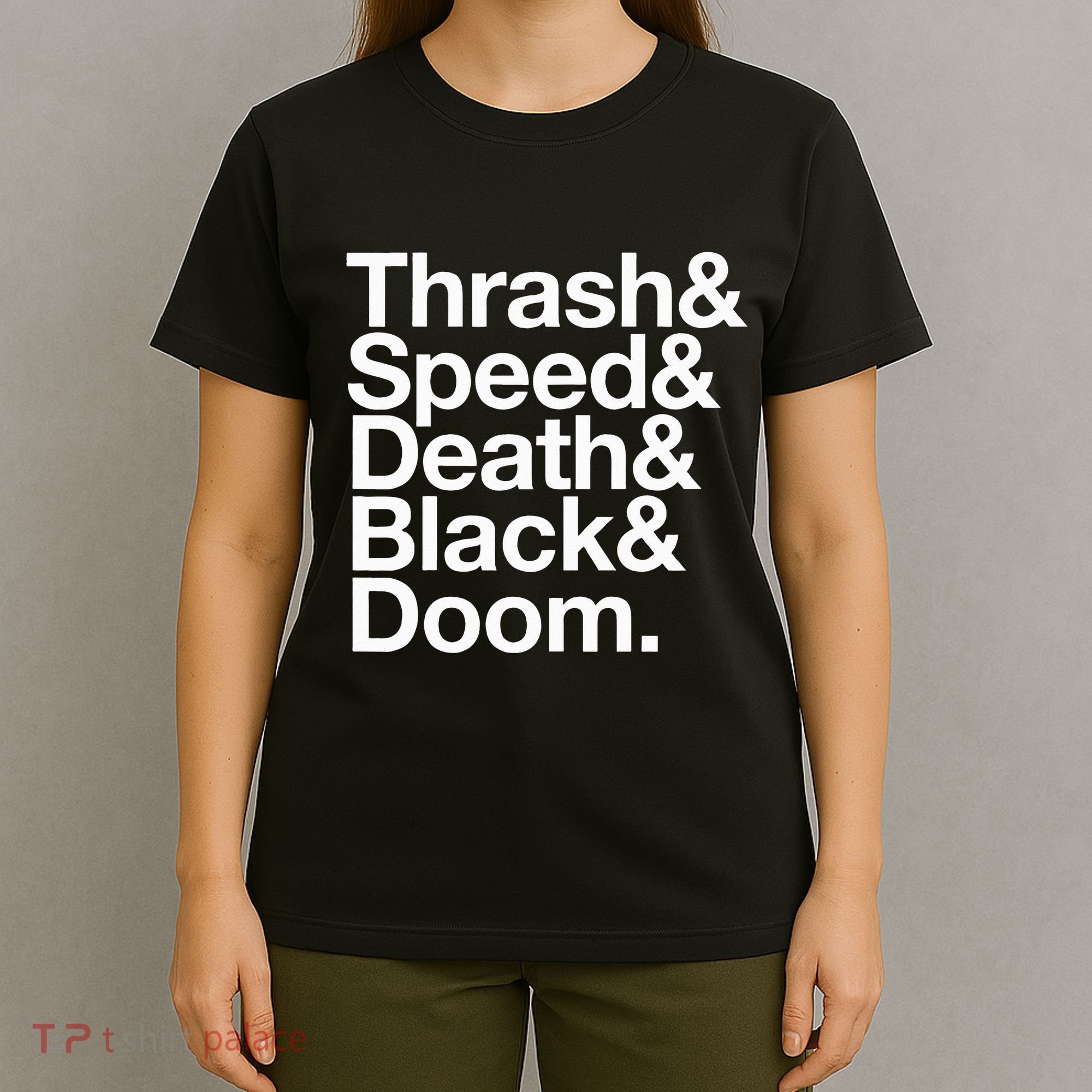 Heavy Metal Music Fan List Thrash Speed Doom Death Black T-Shirt
