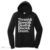 Heavy Metal Music Fan List Thrash Speed Doom Death Black Women's Hoodie thumb 0