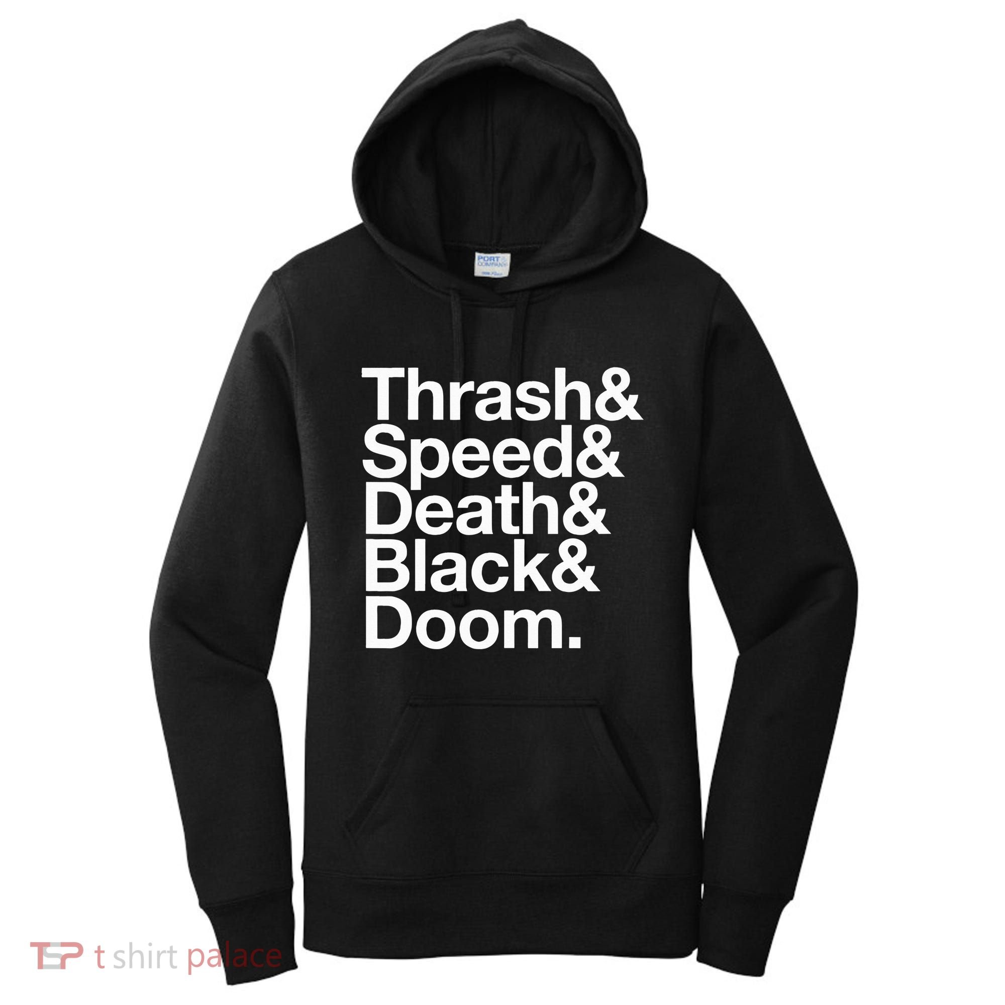 Heavy Metal Music Fan List Thrash Speed Doom Death Black Women's Hoodie