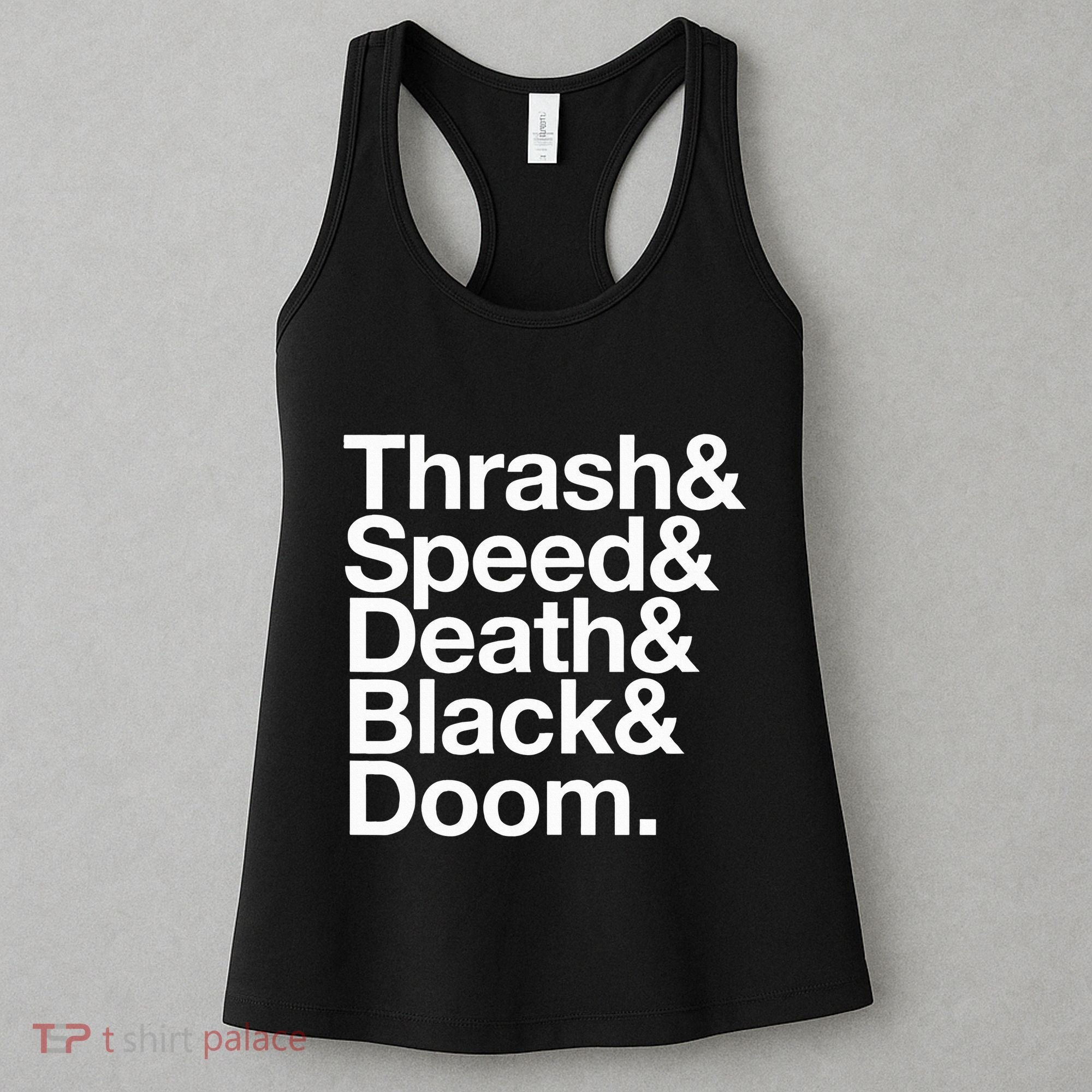 Heavy Metal Music Fan List Thrash Speed Doom Death Black Women's Tank Top