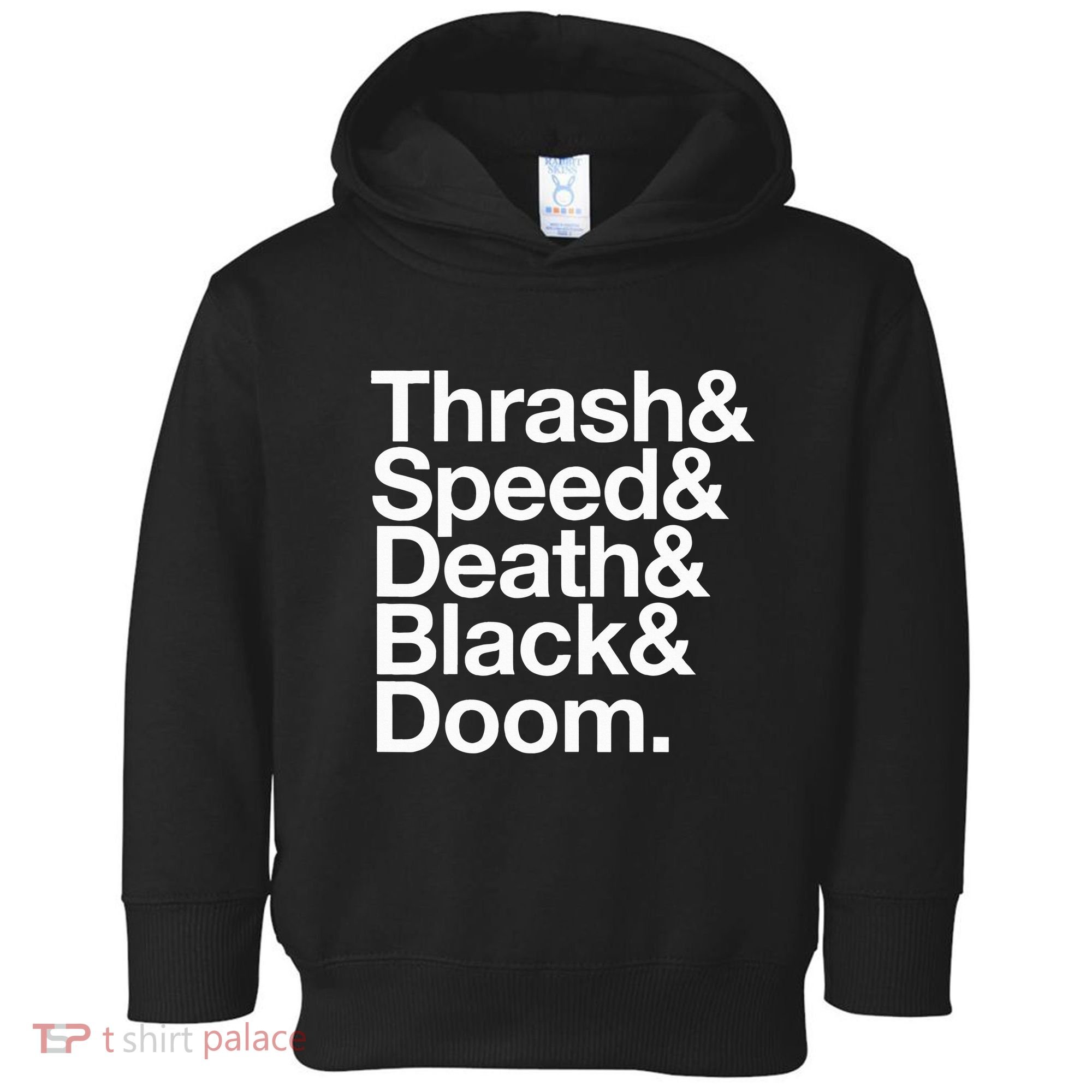Heavy Metal Music Fan List Thrash Speed Doom Death Black Toddler Hoodie