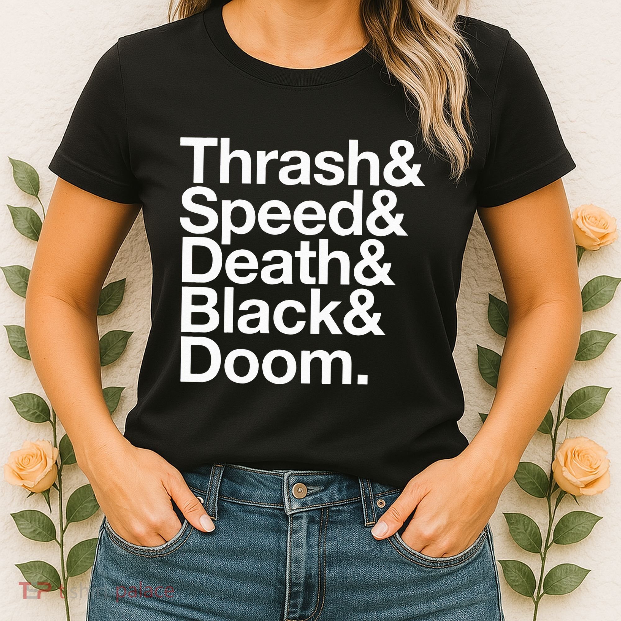 Heavy Metal Music Fan List Thrash Speed Doom Death Black Women's T-Shirt