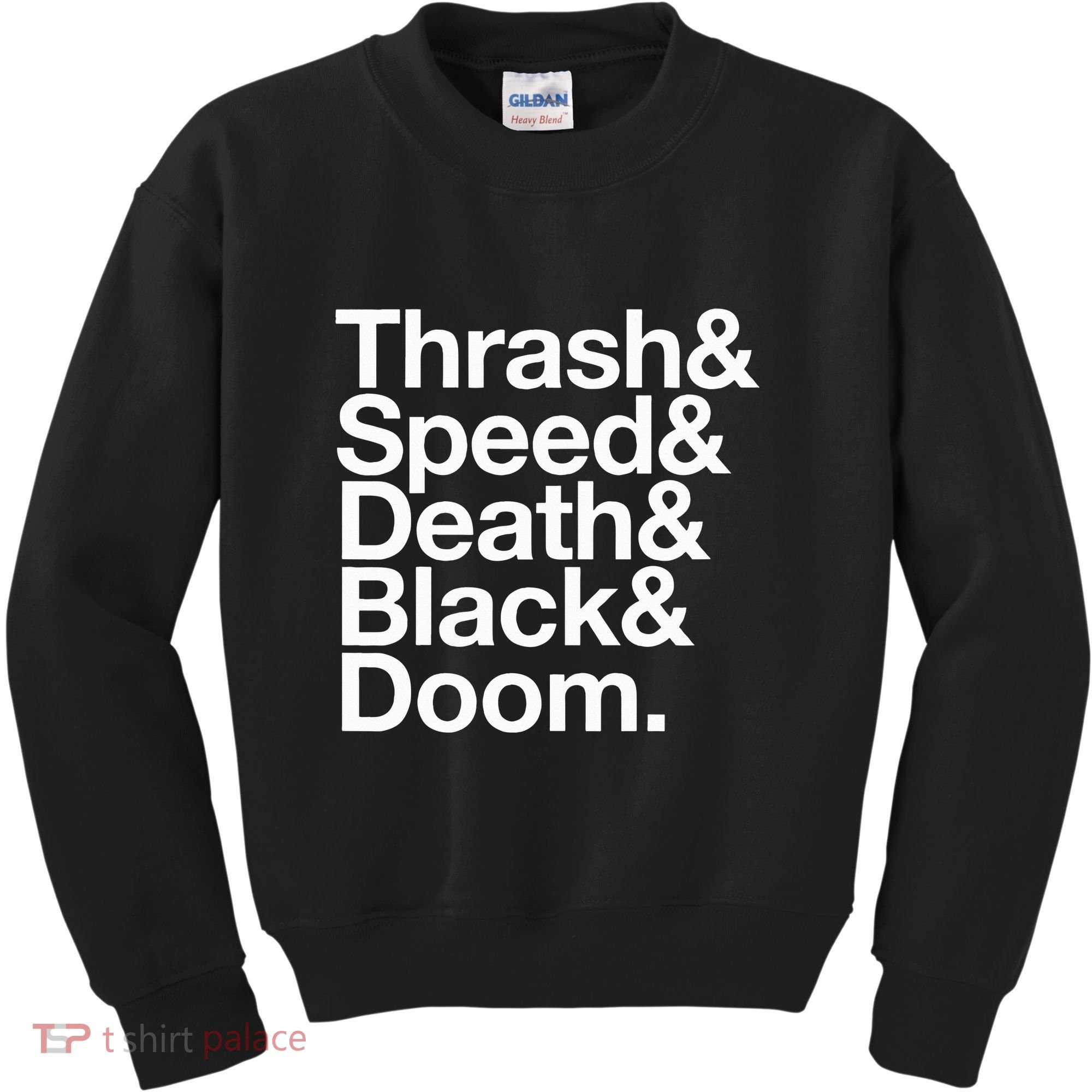 Heavy Metal Music Fan List Thrash Speed Doom Death Black Kids Sweatshirt
